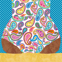 Load image into Gallery viewer, Beach Bums! Foundation Paper Piecing Pattern (FPP Pattern), Quilt Block, 3 Designs, each in 4 Sizes