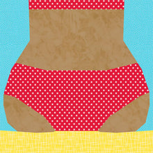 Load image into Gallery viewer, Beach Bums! Foundation Paper Piecing Pattern (FPP Pattern), Quilt Block, 3 Designs, each in 4 Sizes