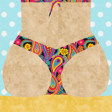 Load image into Gallery viewer, Beach Bums! Foundation Paper Piecing Pattern (FPP Pattern), Quilt Block, 3 Designs, each in 4 Sizes