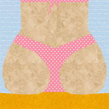 Load image into Gallery viewer, Beach Bums! Foundation Paper Piecing Pattern (FPP Pattern), Quilt Block, 3 Designs, each in 4 Sizes