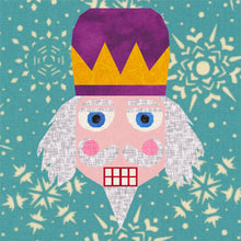 Load image into Gallery viewer, Nutcracker Faces, Foundation Paper Piecing Pattern (FPP Pattern), Quilt Block, 3 sizes
