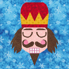Load image into Gallery viewer, Nutcracker Faces, Foundation Paper Piecing Pattern (FPP Pattern), Quilt Block, 3 sizes