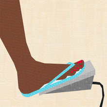 Load image into Gallery viewer, Sewing in Flip Flops, Sewing Machine Foot Pedal, Foundation Paper Piecing Pattern (FPP Pattern), Quilt Block, 4 Sizes