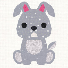 Load image into Gallery viewer, Hippity Hoppity Rabbit, Foundation Paper Piecing Pattern (FPP Pattern), Quilt Block, 4 sizes