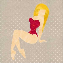 Load image into Gallery viewer, Pin Up Model, Foundation Paper Piecing Pattern (FPP Pattern), Quilt Block, 3 sizes