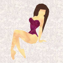 Load image into Gallery viewer, Pin Up Model, Foundation Paper Piecing Pattern (FPP Pattern), Quilt Block, 3 sizes