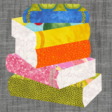 Load image into Gallery viewer, Book Club, Foundation Paper Piecing Pattern (FPP Pattern), Quilt Block, 5 sizes