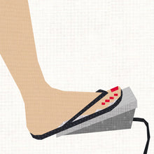 Load image into Gallery viewer, Sewing in Flip Flops, Sewing Machine Foot Pedal, Foundation Paper Piecing Pattern (FPP Pattern), Quilt Block, 4 Sizes