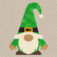 Load image into Gallery viewer, Gnome for the Holidays 2, Foundation Paper Piecing Pattern (FPP Pattern), Quilt Block, 5 Sizes Included