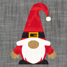 Load image into Gallery viewer, Gnome for the Holidays 2, Foundation Paper Piecing Pattern (FPP Pattern), Quilt Block, 5 Sizes Included