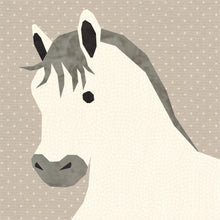 Load image into Gallery viewer, Giddy Up, Horse, Foundation Paper Piecing Pattern (FPP Pattern), Quilt Block, 4 sizes