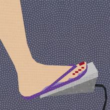 Load image into Gallery viewer, Sewing in Flip Flops, Sewing Machine Foot Pedal, Foundation Paper Piecing Pattern (FPP Pattern), Quilt Block, 4 Sizes