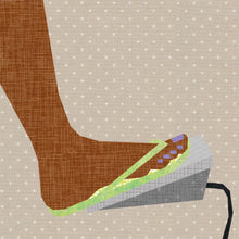 Load image into Gallery viewer, Sewing in Flip Flops, Sewing Machine Foot Pedal, Foundation Paper Piecing Pattern (FPP Pattern), Quilt Block, 4 Sizes