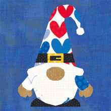 Load image into Gallery viewer, Gnome for the Holidays 2, Foundation Paper Piecing Pattern (FPP Pattern), Quilt Block, 5 Sizes Included