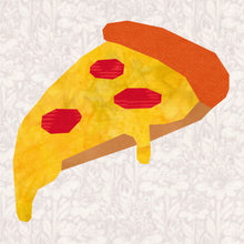 Load image into Gallery viewer, Pizza Slice, Pepperoni extra cheesy, Foundation Paper Piecing Pattern (FPP Pattern), Quilt Block, 4 sizes