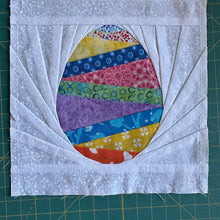 Load image into Gallery viewer, Easter Egg, Foundation Paper Piecing Pattern (FPP Pattern), Quilt Block, 3 sizes