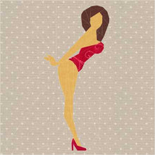 Load image into Gallery viewer, Pin Up Model, Foundation Paper Piecing Pattern (FPP Pattern), Quilt Block, 3 sizes