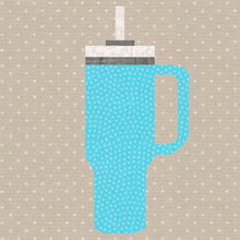 Load image into Gallery viewer, On the Go, Travel Cup! Foundation Paper Piecing Pattern (FPP Pattern), Quilt Block, 4 sizes included