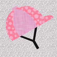 Load image into Gallery viewer, Horse Riding Helmets, Foundation Paper Piecing Pattern (FPP Pattern), Quilt Block, 3 patterns, 4 sizes each