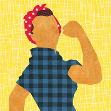 Load image into Gallery viewer, We Can Do It, Rosie the Riveter, Foundation Paper Piecing Pattern (FPP Pattern), Quilt Block, 4 sizes