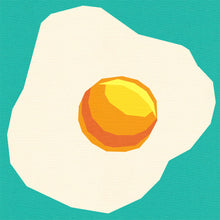 Load image into Gallery viewer, Sunny Side Up, Fried Egg, Foundation Paper Piecing Pattern (FPP Pattern), Quilt Block, 4 sizes