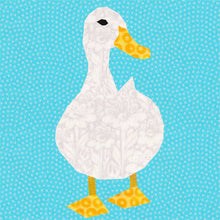Load image into Gallery viewer, Duck Duck Goose, Foundation Paper Piecing Pattern (FPP Pattern), Quilt Block, 4 sizes