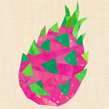 Load image into Gallery viewer, Dragon Fruit, Foundation Paper Piecing Pattern (FPP Pattern), Quilt Block, 4 Sizes