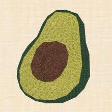 Load image into Gallery viewer, Avocado, Foundation Paper Piecing Pattern (FPP), Quilt Block, 4 sizes