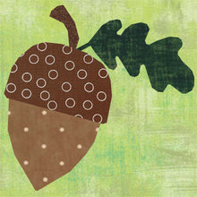 Load image into Gallery viewer, Acorn and Oak Leaf, Foundation Paper Piecing Pattern (FPP Pattern), Quilt Block, 4 sizes
