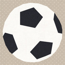 Load image into Gallery viewer, Football, Soccer Ball, Foundation Paper Piecing, FPP Pattern, 4 sizes