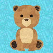 Load image into Gallery viewer, Beary Cute, Foundation Paper Piecing Pattern (FPP Pattern), Quilt Block, 4 sizes