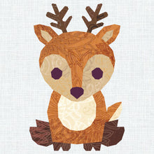 Load image into Gallery viewer, Oh Deer, Foundation Paper Piecing Pattern (FPP Pattern), Quilt Block, 4 sizes