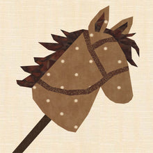 Load image into Gallery viewer, Hobby Horse, Foundation Paper Piecing Pattern (FPP Pattern), Quilt Block, 4 sizes