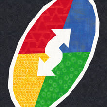 Load image into Gallery viewer, Reverse Card, Foundation Paper Piecing Pattern (FPP), Quilt Block, 4 sizes