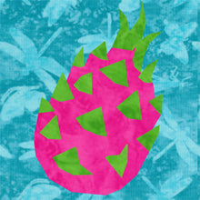 Load image into Gallery viewer, Dragon Fruit, Foundation Paper Piecing Pattern (FPP Pattern), Quilt Block, 4 Sizes