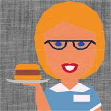 Load image into Gallery viewer, Lunch Lady, Foundation Paper Piecing Pattern (FPP Pattern), Quilt Block, 3 sizes