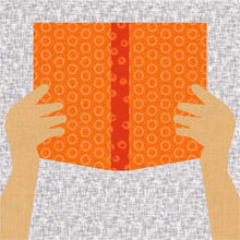 Load image into Gallery viewer, Bookworm, Read a Book, Foundation Paper Piecing Pattern (FPP Pattern), Quilt Block, 4 sizes