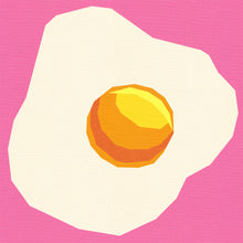 Load image into Gallery viewer, Sunny Side Up, Fried Egg, Foundation Paper Piecing Pattern (FPP Pattern), Quilt Block, 4 sizes