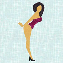 Load image into Gallery viewer, Pin Up Model, Foundation Paper Piecing Pattern (FPP Pattern), Quilt Block, 3 sizes