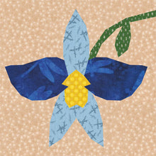 Load image into Gallery viewer, Laelia Orchid, Flower, Foundation Paper Piecing Pattern (FPP Pattern), Quilt Block, 4 sizes