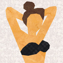 Load image into Gallery viewer, Pin Up Model, Foundation Paper Piecing Pattern (FPP Pattern), Quilt Block, 3 sizes