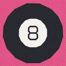 Load image into Gallery viewer, Magic 8 Ball, Foundation Paper Piecing Pattern (FPP Pattern), Quilt Block, 4 sizes