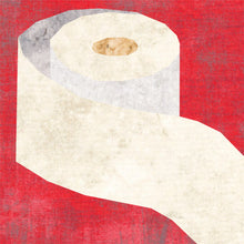 Load image into Gallery viewer, Sh*t Happens, Just Roll with It, Toilet Paper, Foundation Paper Piecing Pattern (FPP Pattern), Quilt Block, 4 Sizes