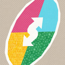 Load image into Gallery viewer, Reverse Card, Foundation Paper Piecing Pattern (FPP), Quilt Block, 4 sizes