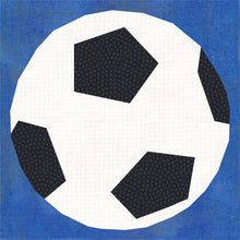 Load image into Gallery viewer, Football, Soccer Ball, Foundation Paper Piecing, FPP Pattern, 4 sizes