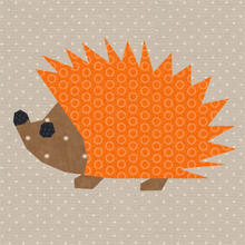 Load image into Gallery viewer, Hedgehog, Foundation Paper Piecing Pattern (FPP Pattern), Quilt Block, 4 sizes