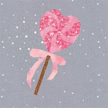 Load image into Gallery viewer, Love Heart Lollipop, Foundation Paper Piecing, FPP Pattern, 3 sizes