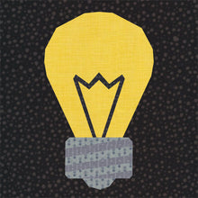 Load image into Gallery viewer, Lightbulb Moments, Foundation Paper Piecing Pattern (FPP Pattern), Quilt Block, 4 Sizes