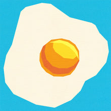 Load image into Gallery viewer, Sunny Side Up, Fried Egg, Foundation Paper Piecing Pattern (FPP Pattern), Quilt Block, 4 sizes