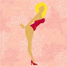 Load image into Gallery viewer, Pin Up Model, Foundation Paper Piecing Pattern (FPP Pattern), Quilt Block, 3 sizes